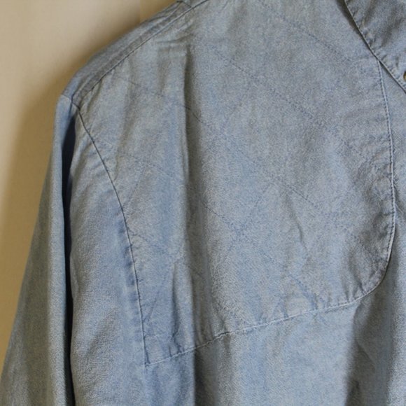 Columbia Mens Button Down Light Denim Shirt 2XL - Picture 6 of 9